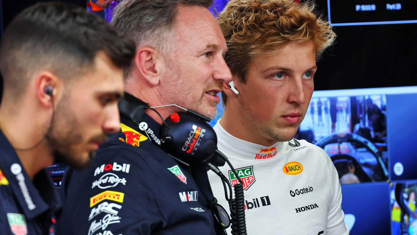 Christian Horner and Liam Lawson