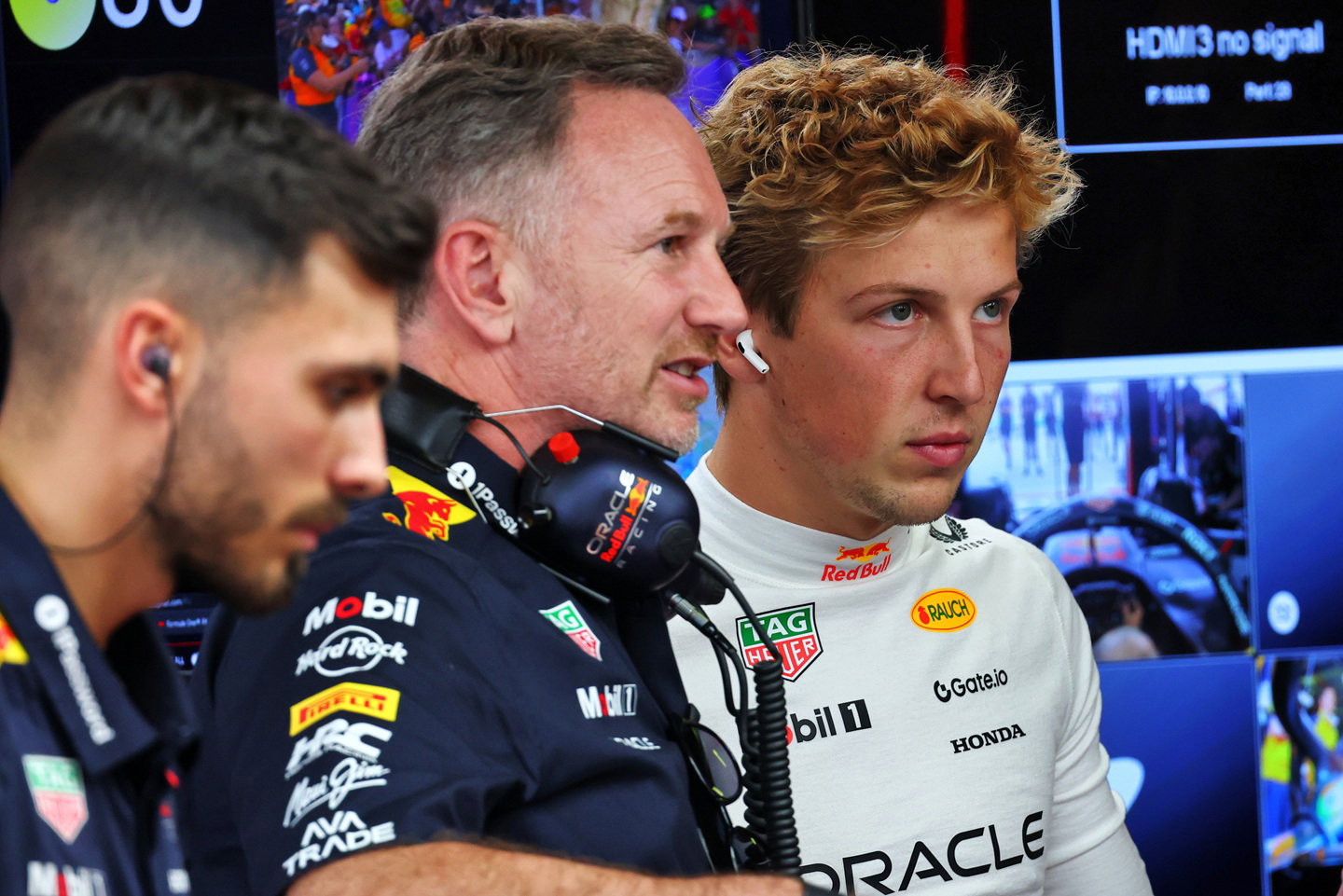Christian Horner and Liam Lawson
