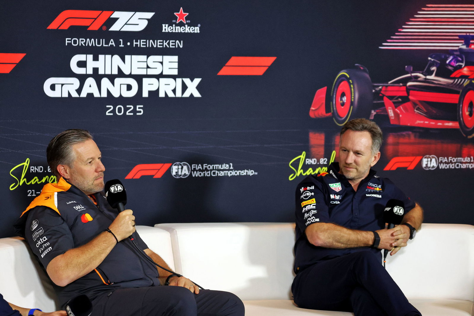 Zak Brown and Christian Horner