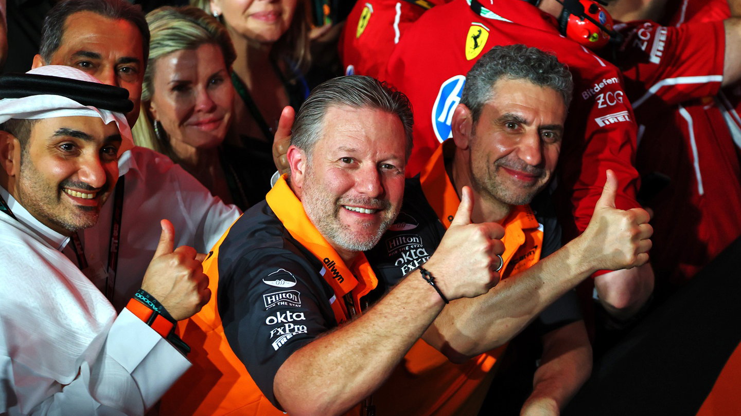 Zak Brown and Andrea Stella, McLaren