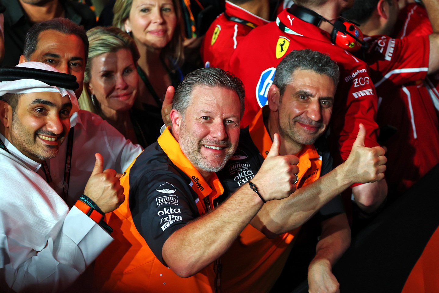 Zak Brown and Andrea Stella, McLaren