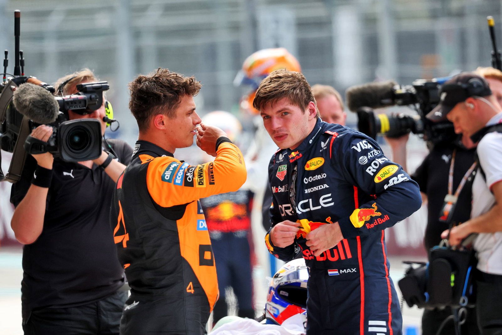 Norris was beaten to pole by Verstappen in Miami 