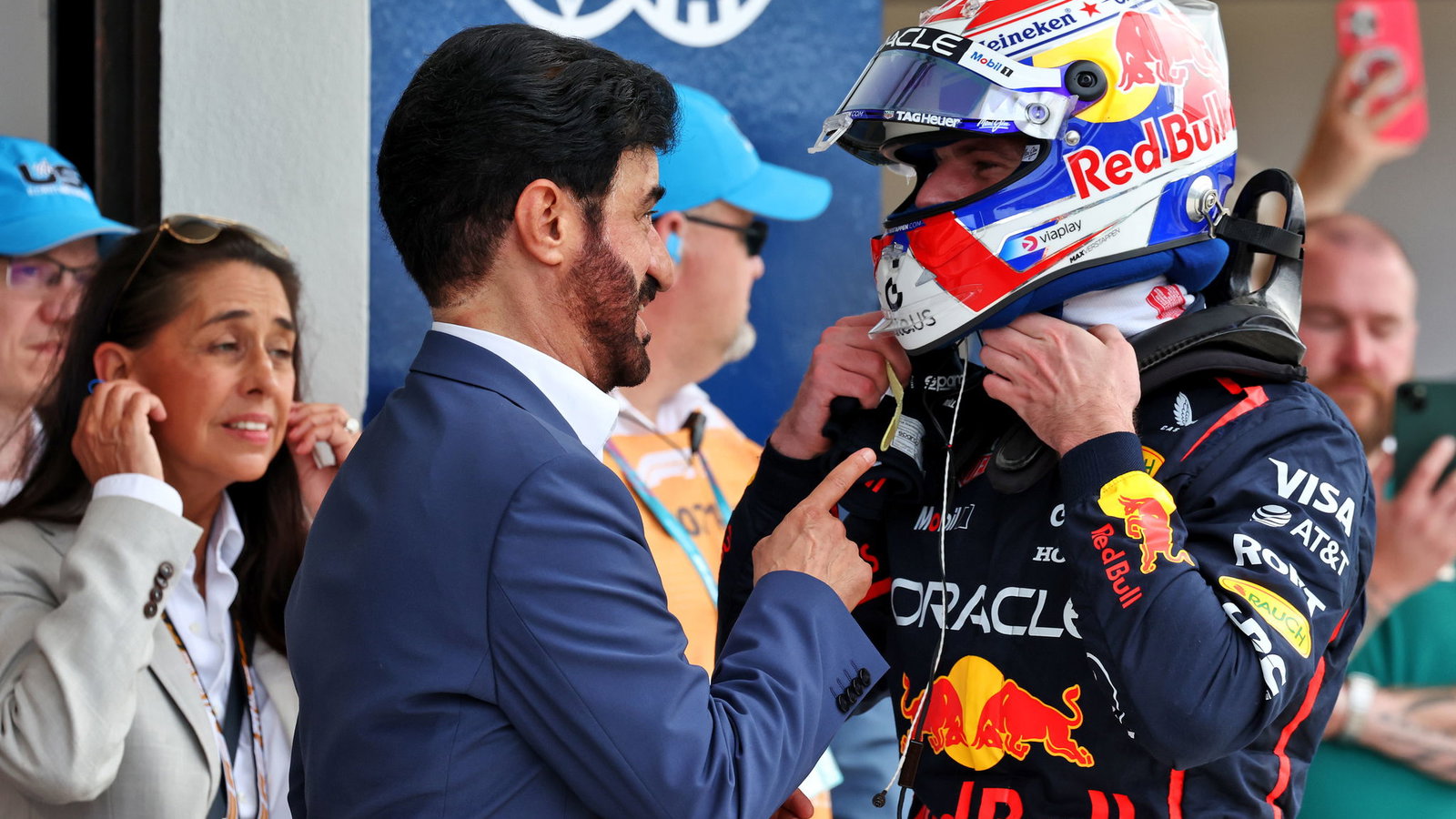 Mohammed Ben Sulayem and Max Verstappen