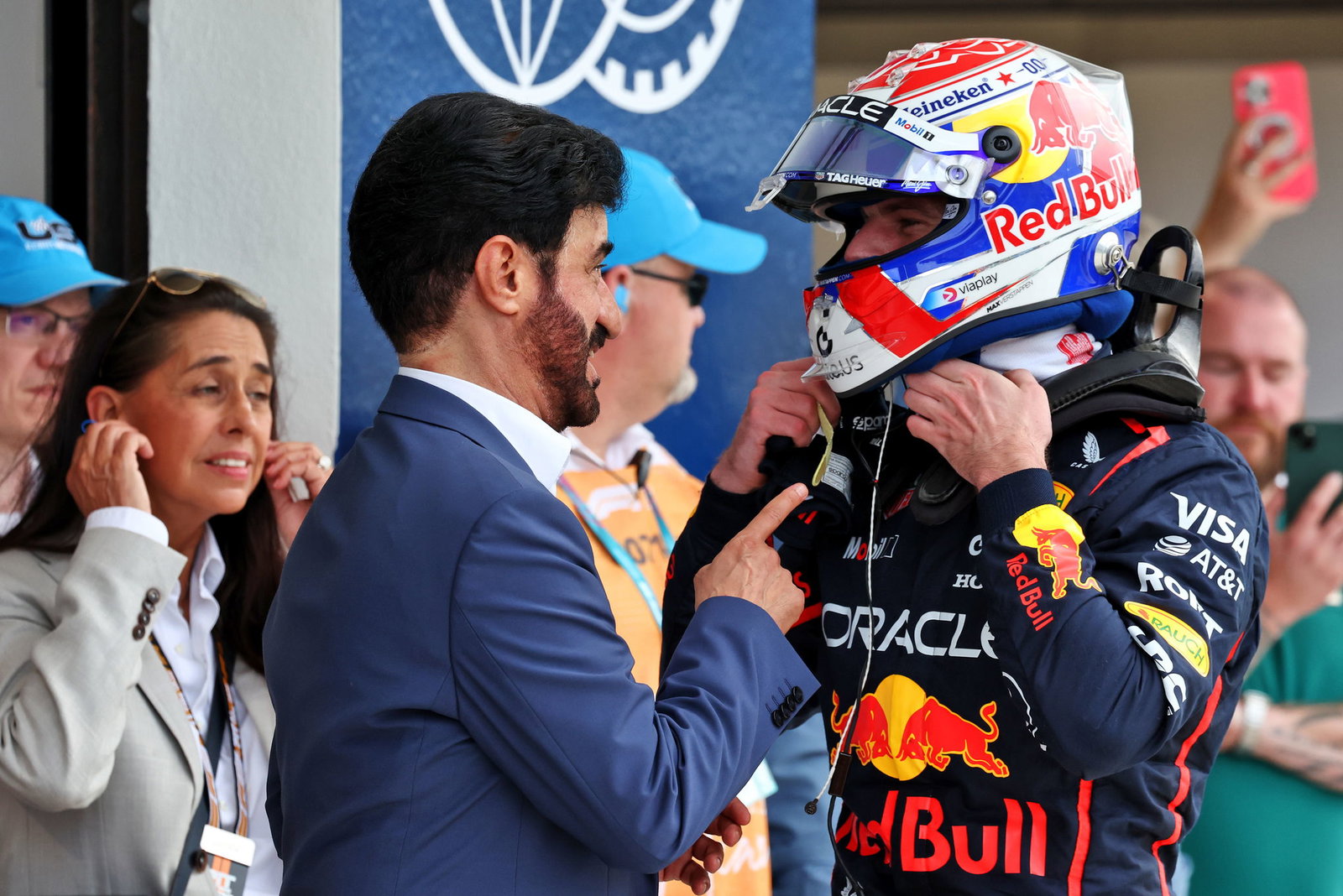 Mohammed Ben Sulayem and Max Verstappen