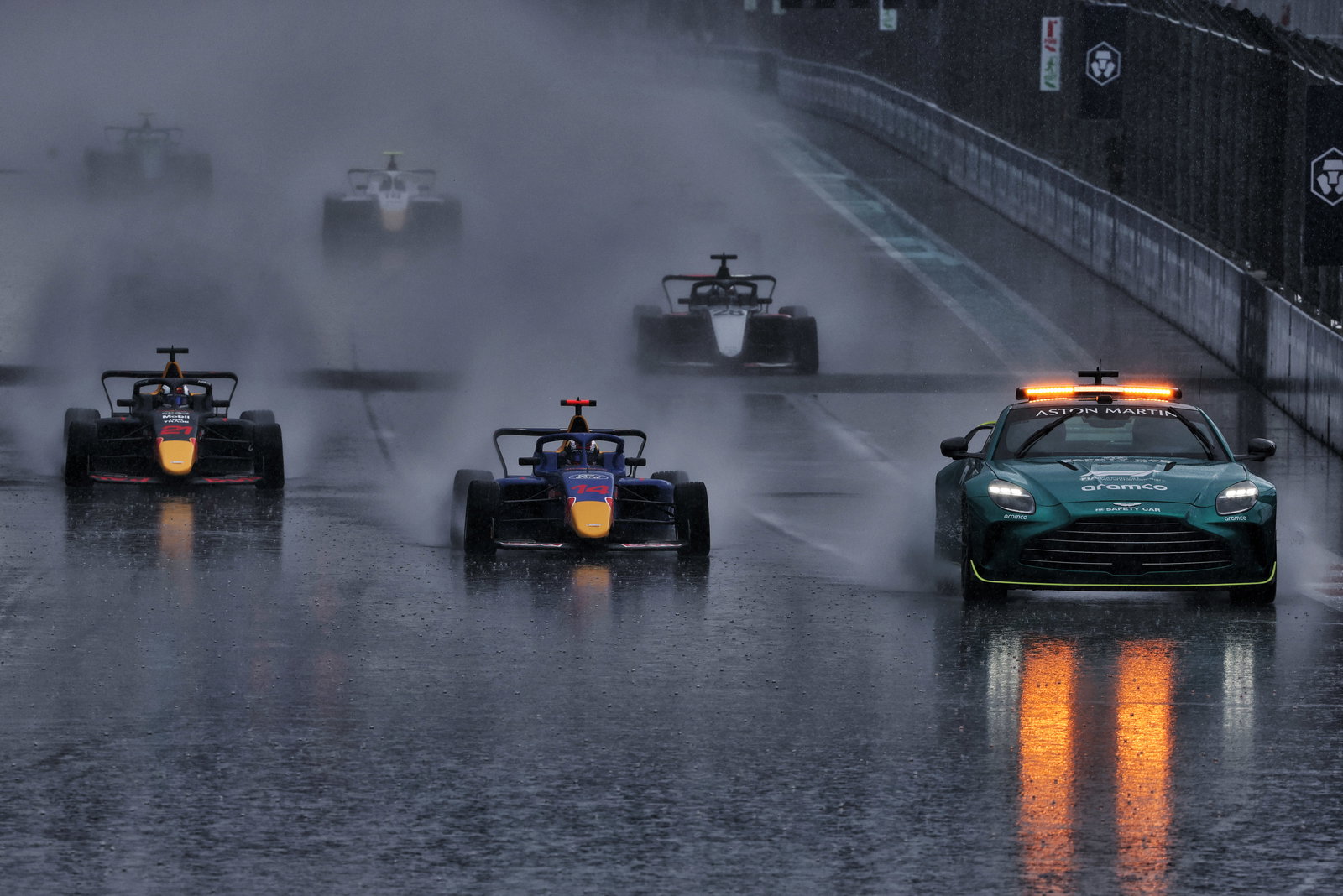 The F1 Academy race was abandoned due to heavy rain