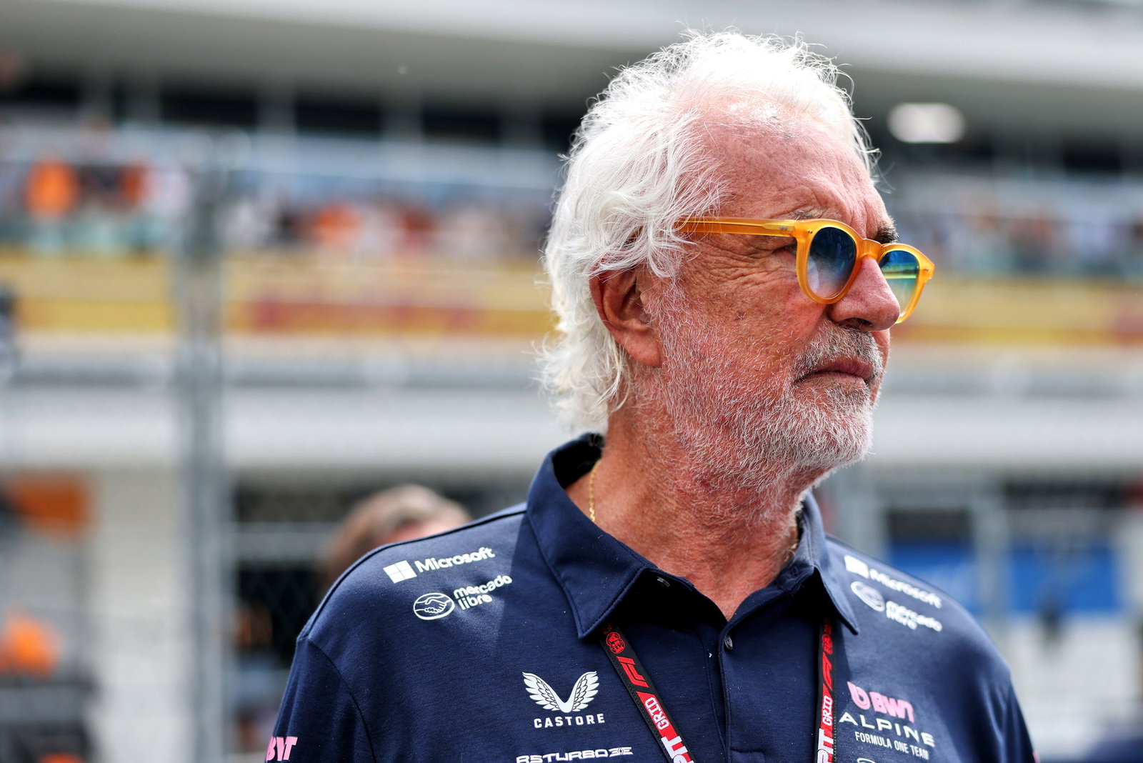 Alpine advisor Flavio Briatore on the grid in Miami 