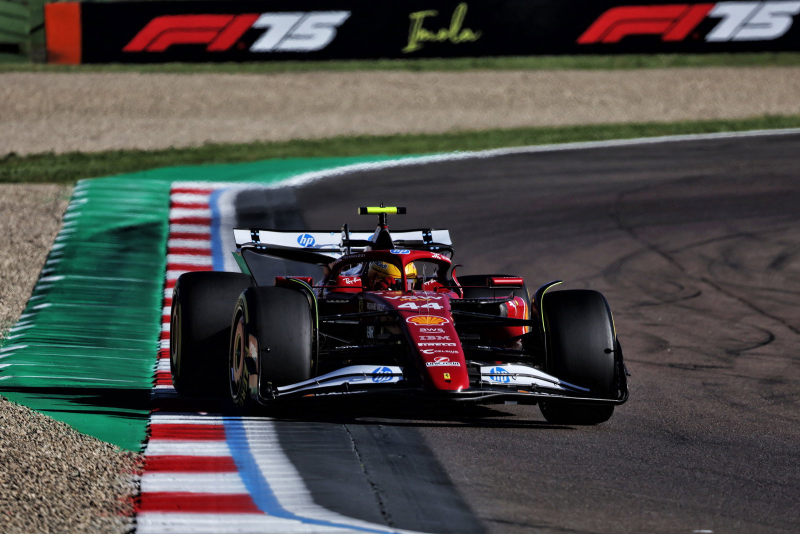 Lewis Hamilton was only 11th in second practice at Imola