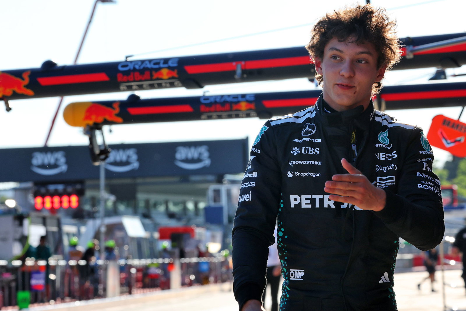 Antonelli retired from his first home F1 race