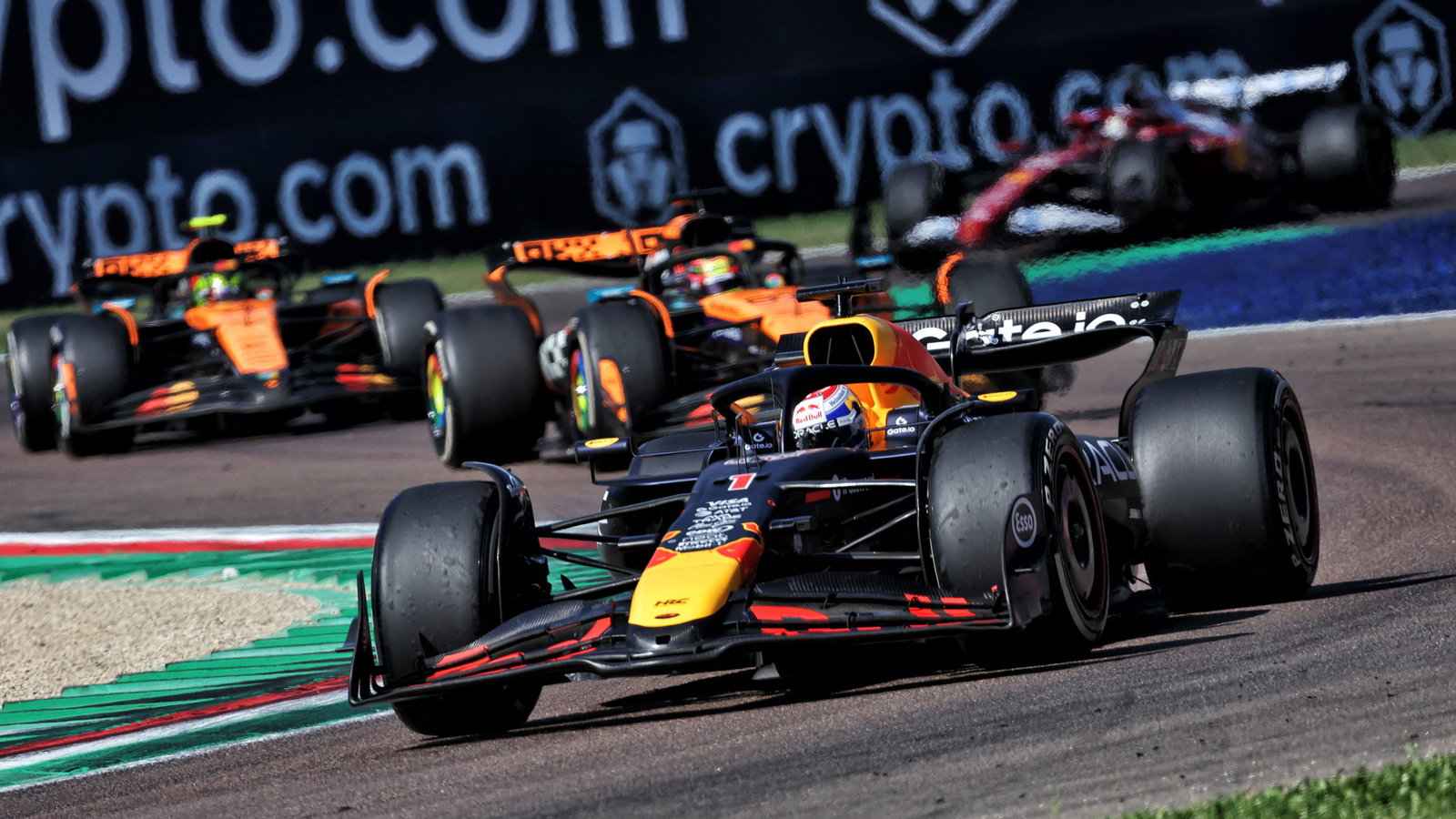 Max Verstappen comfortably beat the two McLarens at Imola 