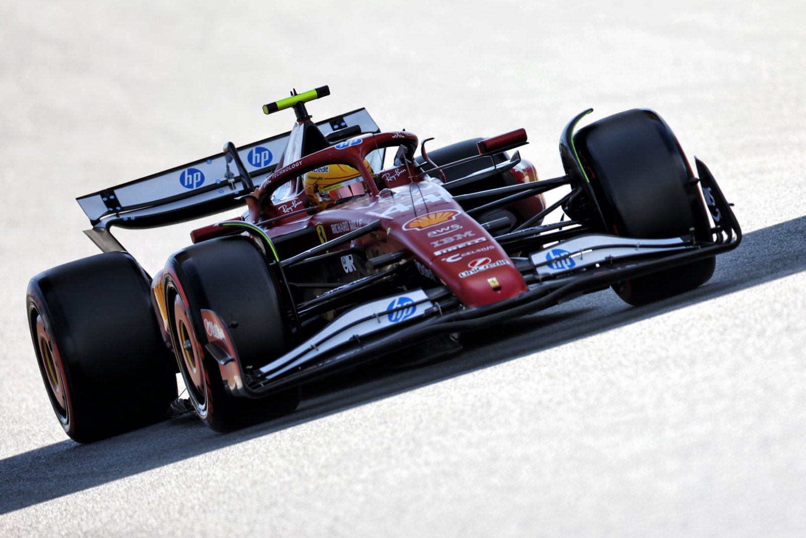 Hamilton claimed his best grand prix qualifying result for Ferrari