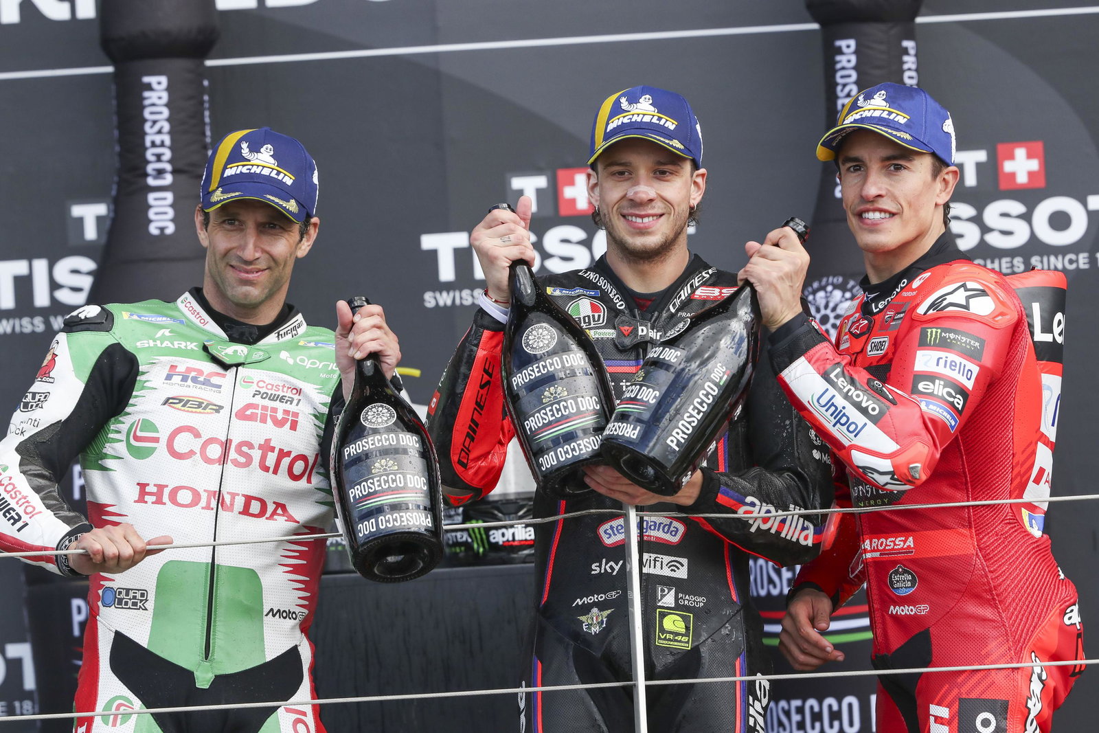 Bezzecchi, Zarco, Marquez, 2025 British MotoGP