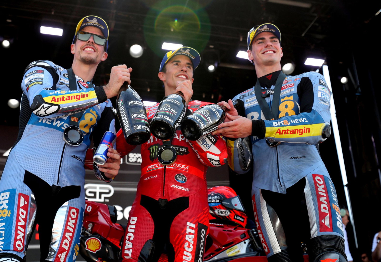 Aldeguer, Alex Marquez, Marc Marquez, 2025 Aragon MotoGP Sprint