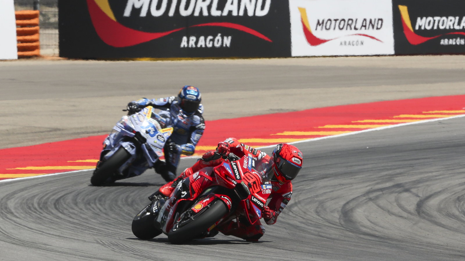Marc Marquez, Alex Marquez, 2025 MotoGP Aragon Grand Prix. Credit: Gold and Goose.