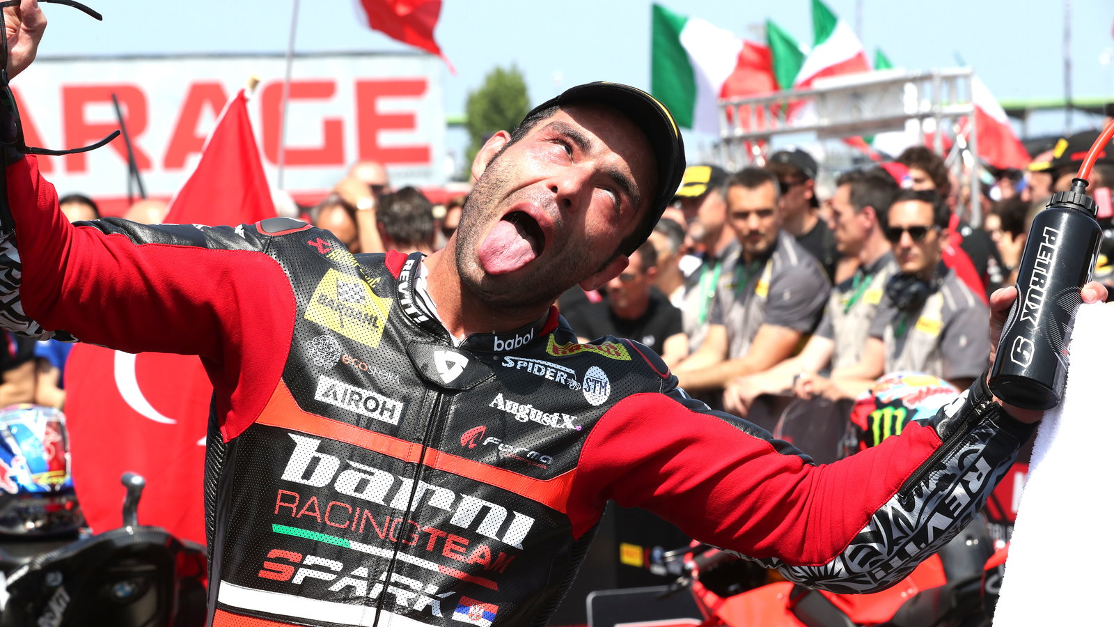 Danilo Petrucci, 2025 Emilia-Romagna WorldSBK, parc ferme. Credit: Gold and Goose.