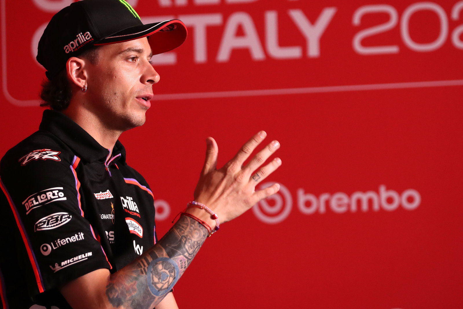 Marco Bezzecchi, 2025 MotoGP Italian Grand Prix, press conference. Credit: Gold and Goose.