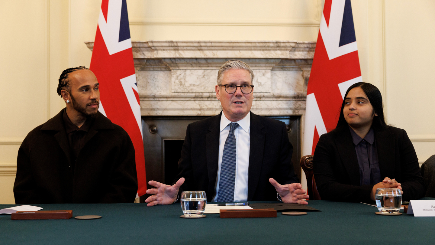 Lewis Hamilton with Keir Starmer