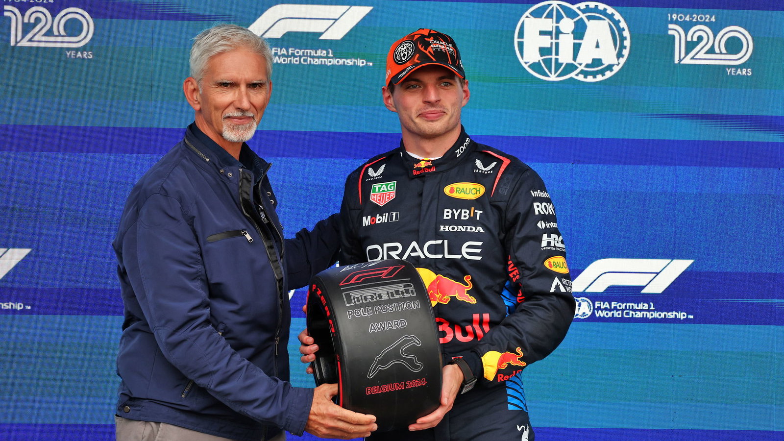 Damon Hill and Max Verstappen