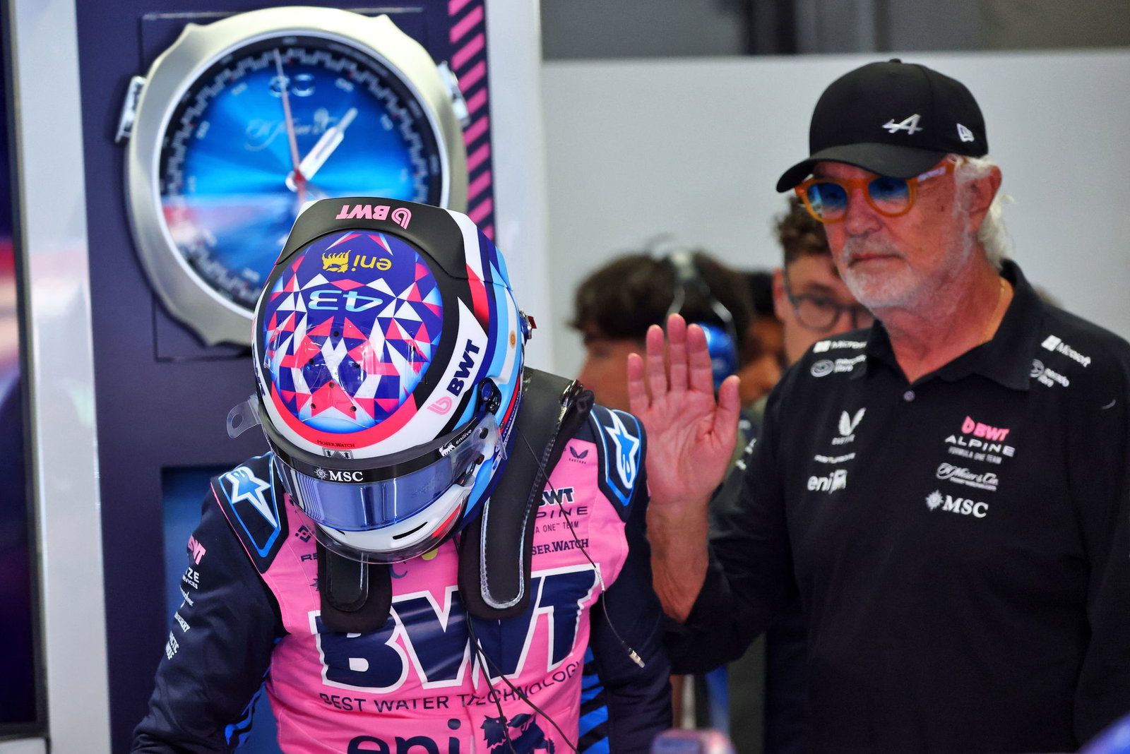 Franco Colapinto and Flavio Briatore