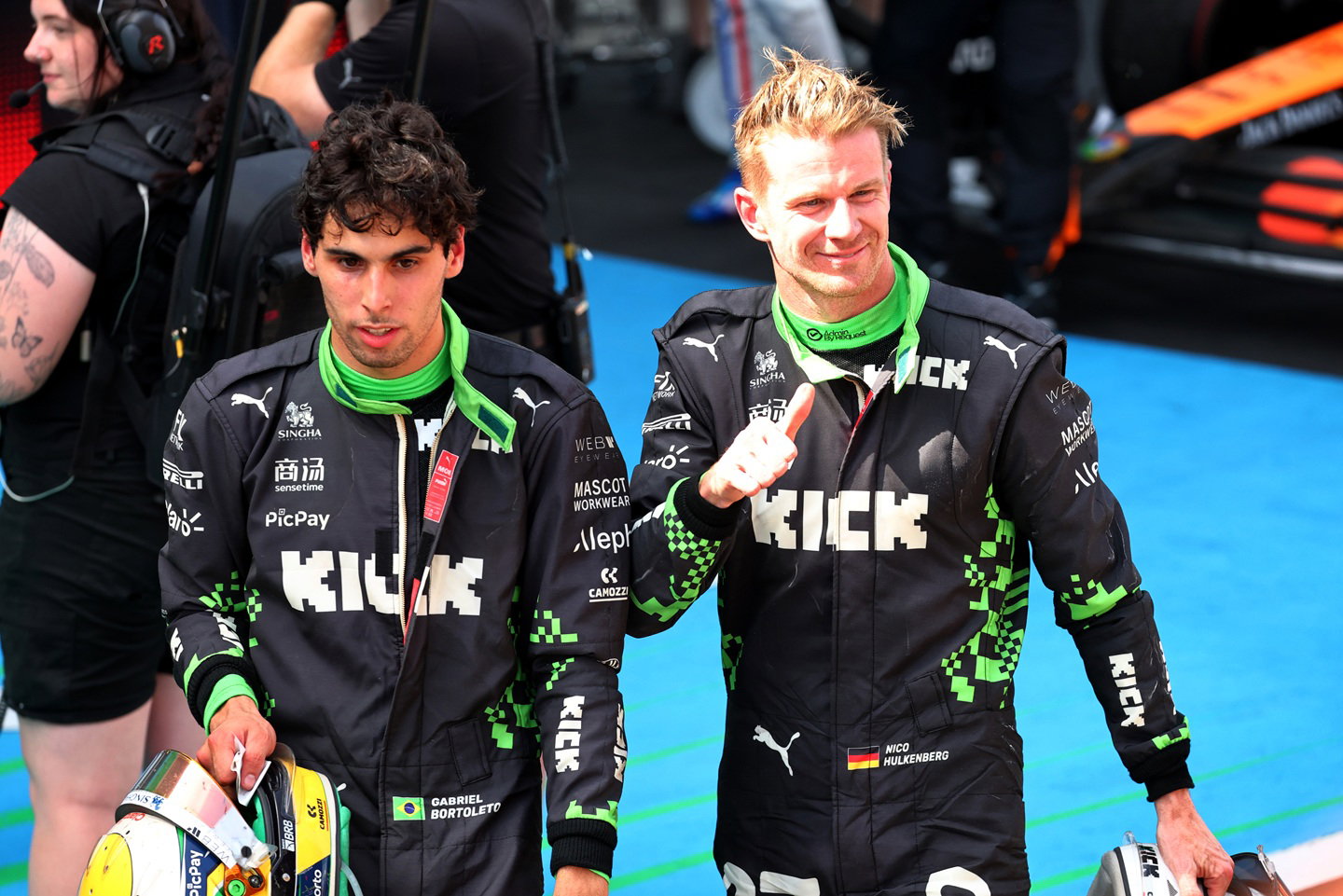 Gabriel Bortoleto and Nico Hulkenberg, Sauber