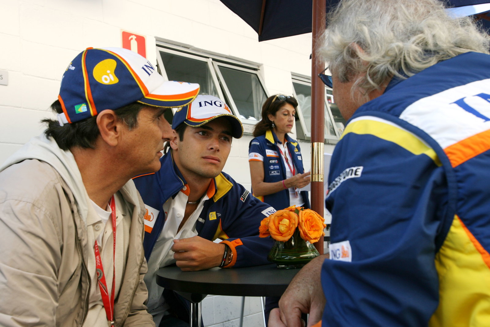 Nelson Piquet and Flavio Briatore 