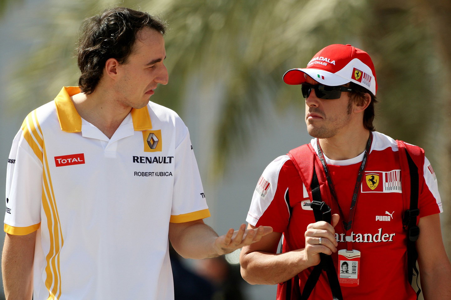 Robert Kubica and Fernando Alonso in 2010
