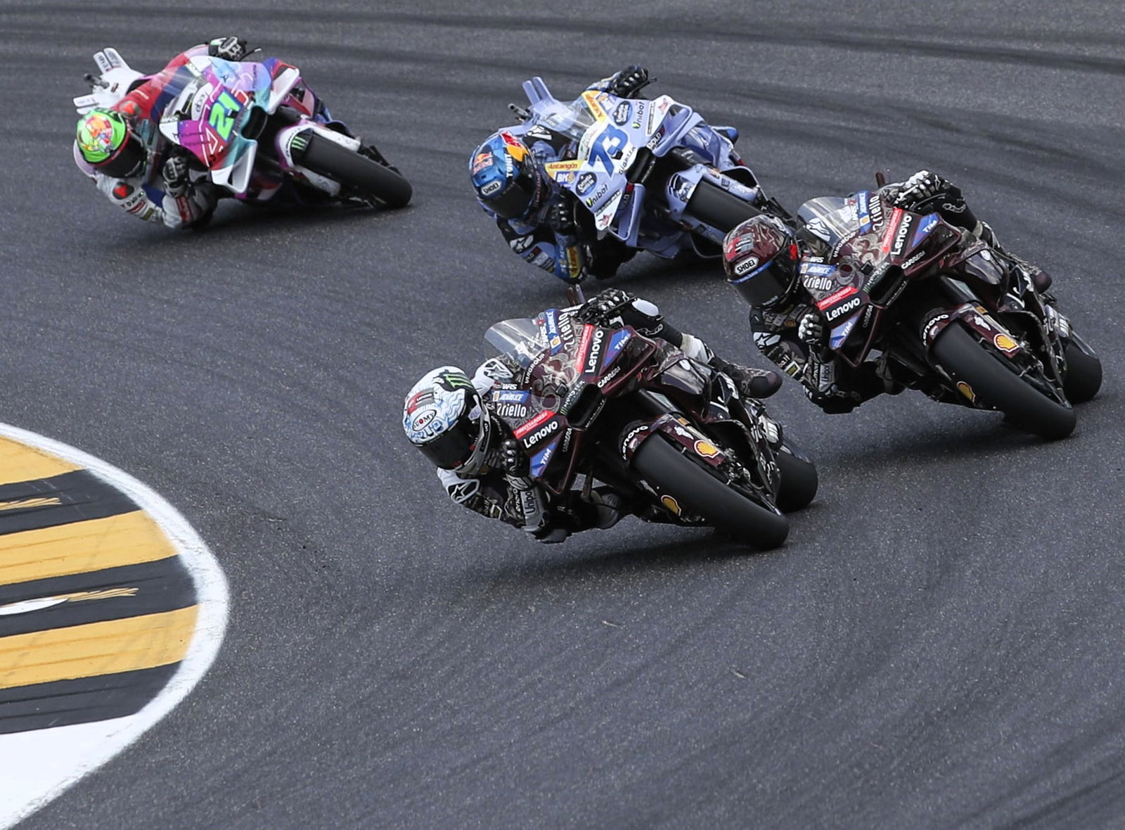 Bagnaia, Marc Marquez, Alex Marquez, Morbidelli, 2025 Italian MotoGP