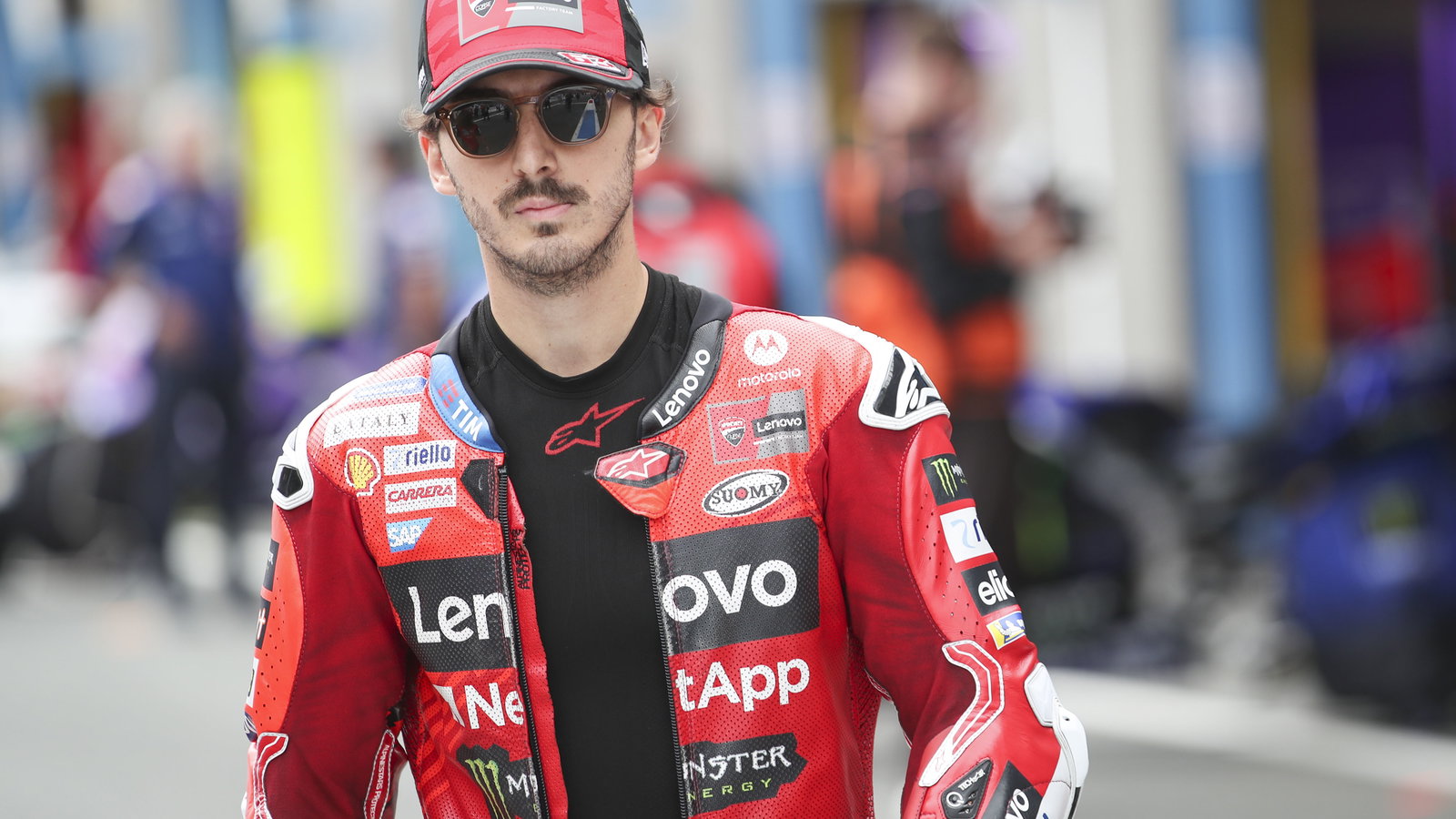 Francesco Bagnaia, 2025 MotoGP Dutch TT, pit lane. Credit: Gold and Goose.