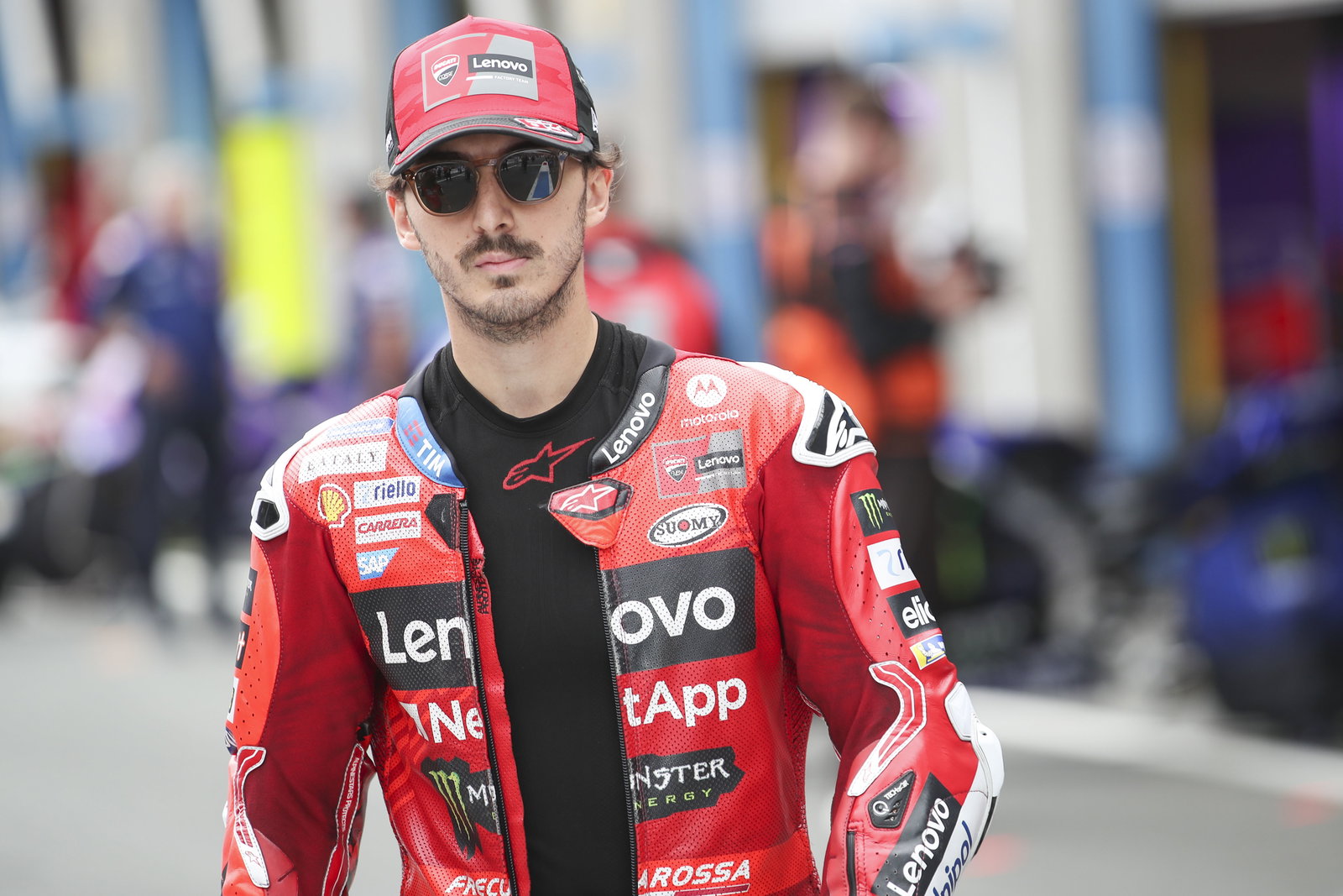 Francesco Bagnaia, 2025 MotoGP Dutch TT, pit lane. Credit: Gold and Goose.