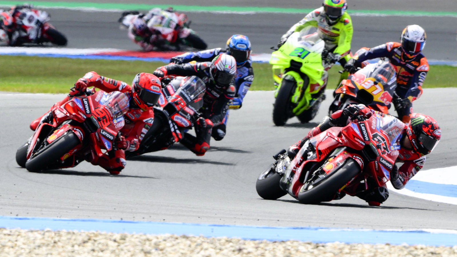 Bagnaia leads, 2025 Dutch MotoGP