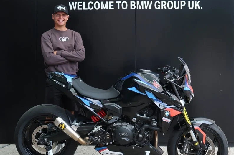 Kyle Ryde with BMW F 900 R Cup bike. Credit: British Superbike Championship.