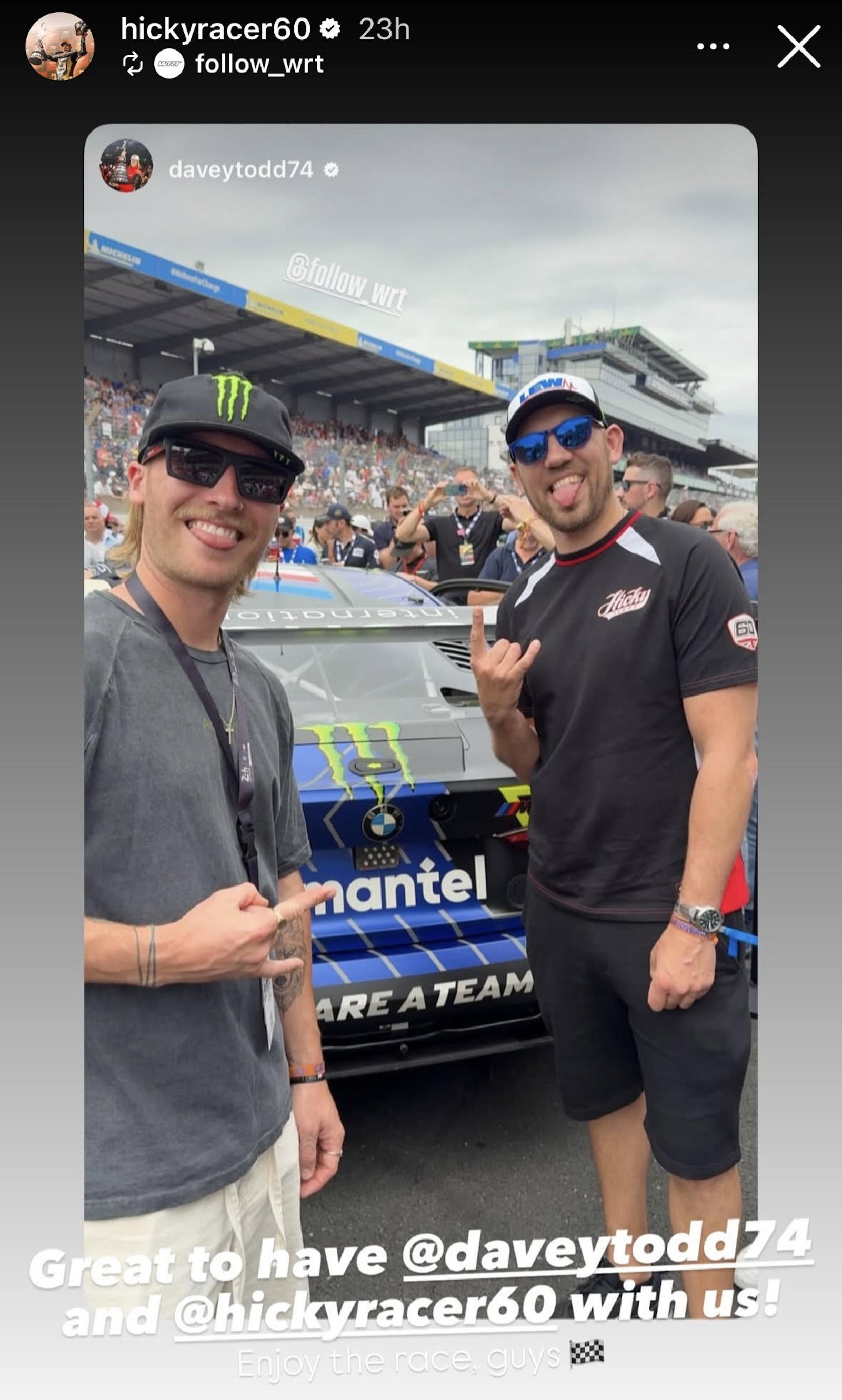 Peter Hickman, Davey Todd [credit: hickyracer60 IG]