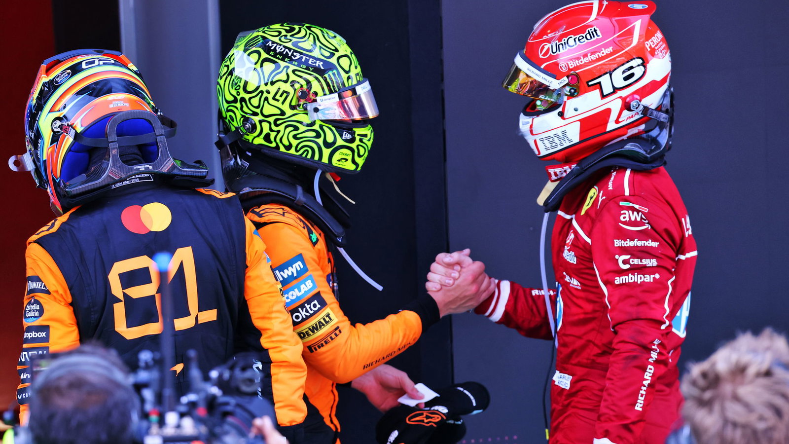 Lando Norris and Charles Leclerc