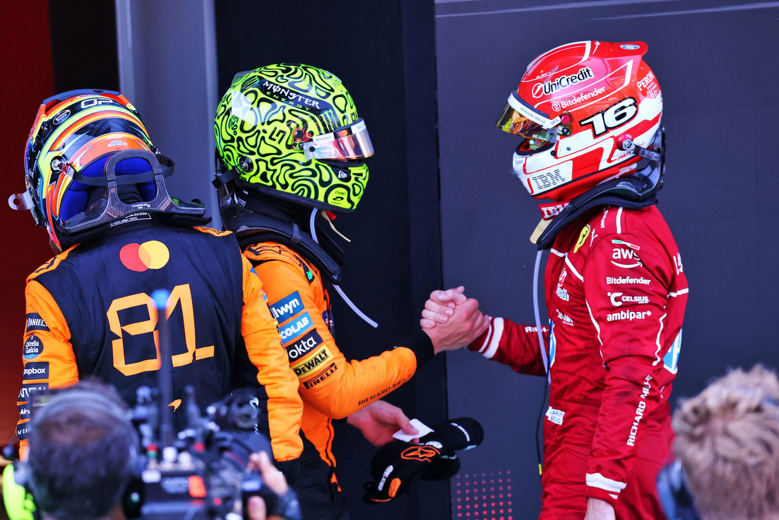 Lando Norris and Charles Leclerc