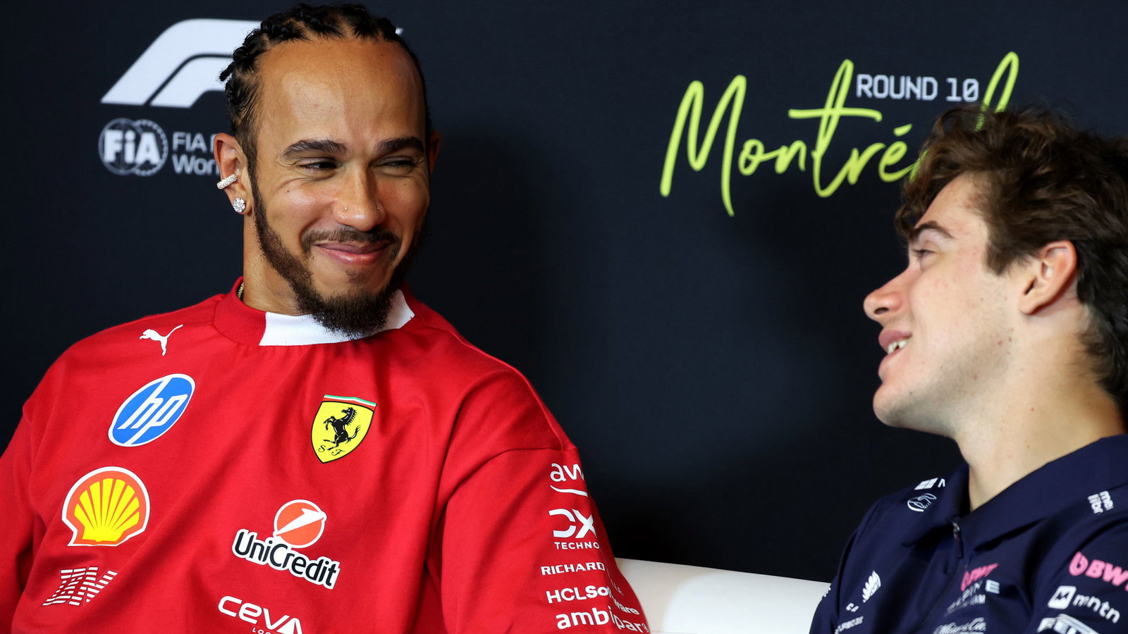 Lewis Hamilton and Franco Colapinto