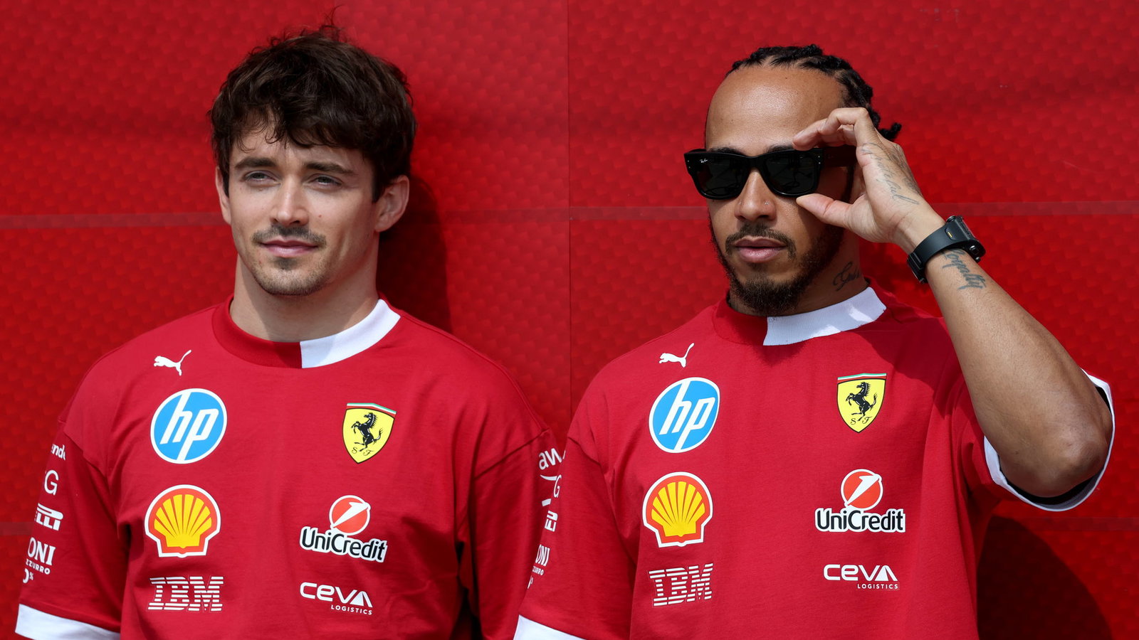 Charles Leclerc and Lewis Hamilton