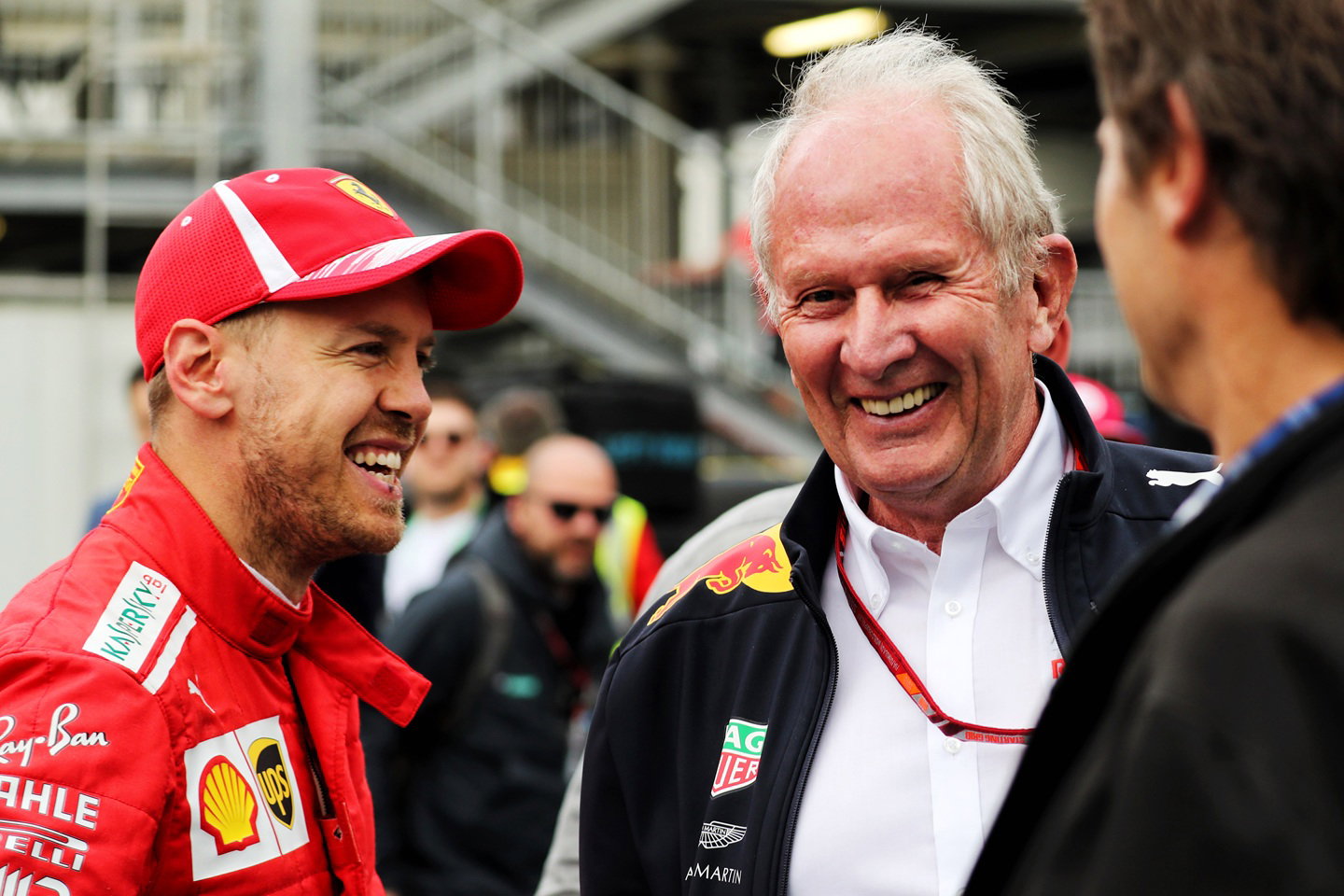Sebastian Vettel and Helmut Marko