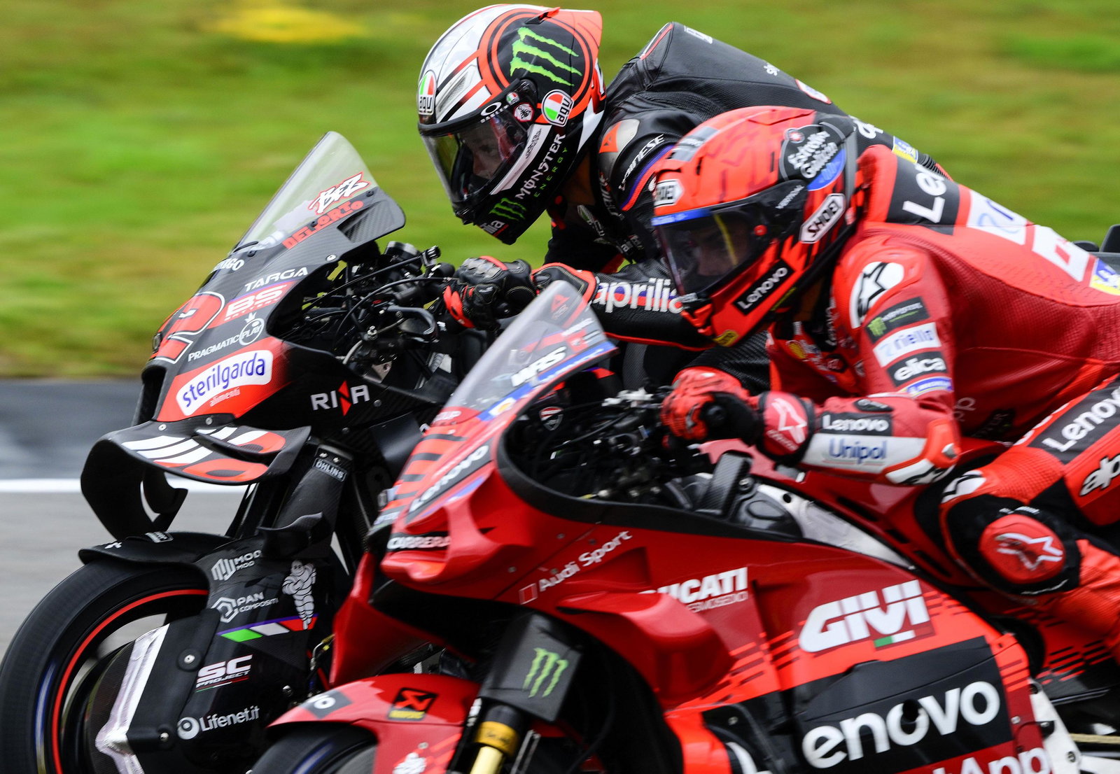 Marco Bezzecchi, Marc Marquez battle for victory, 2025 German MotoGP Sprint