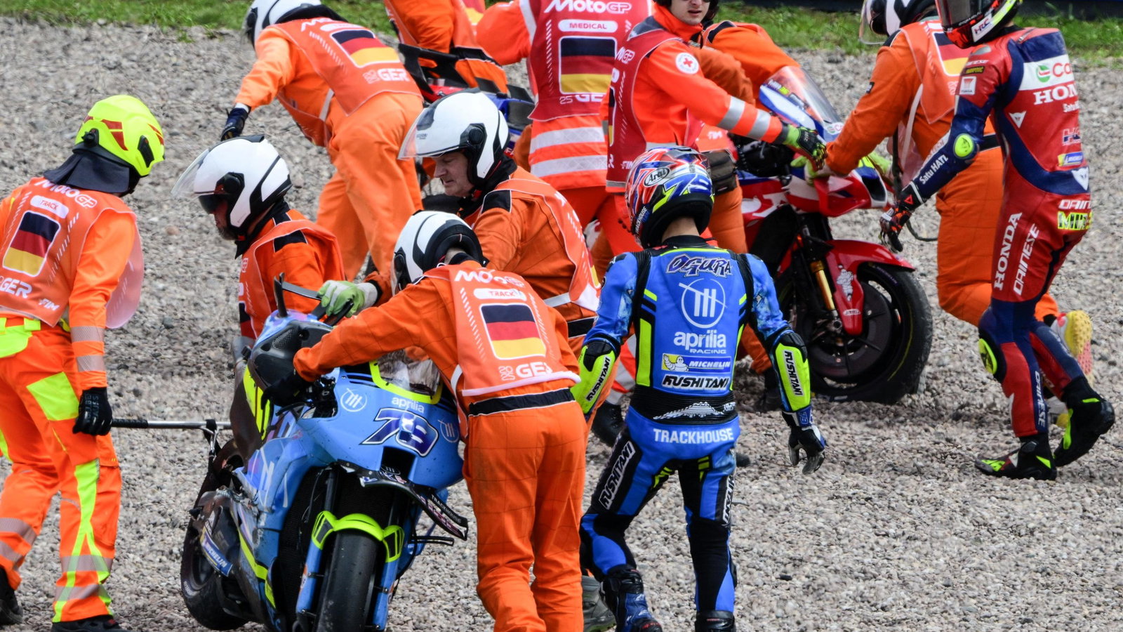 Ai Ogura, Joan Mir crash, 2025 German MotoGP