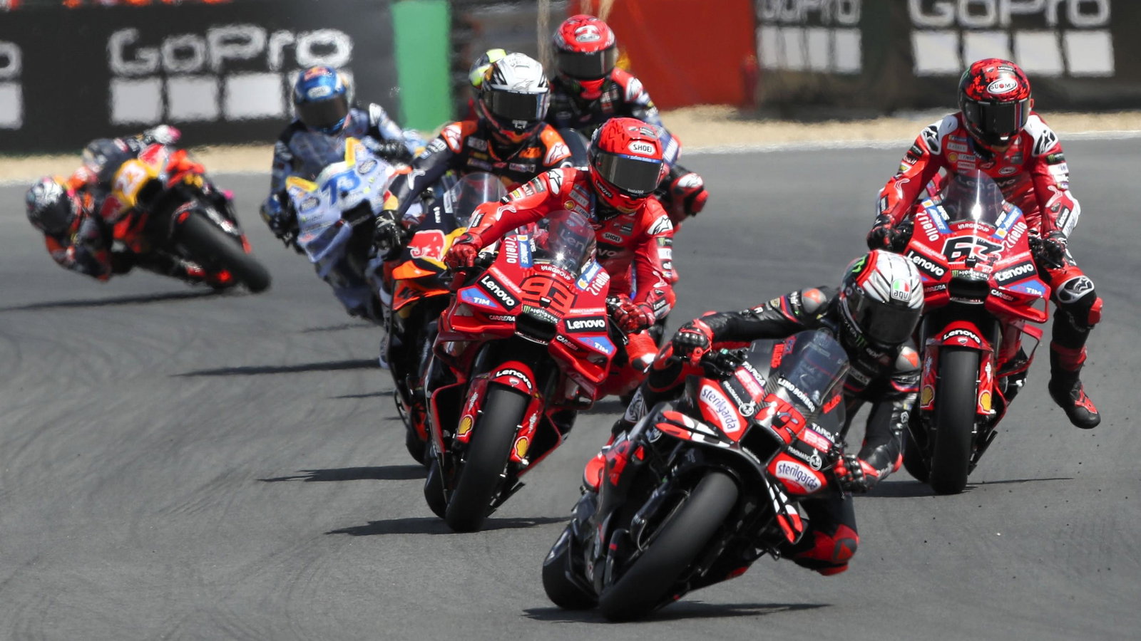 Bezzecchi leads Marquez, Bagnaia, 2025 Czech MotoGP