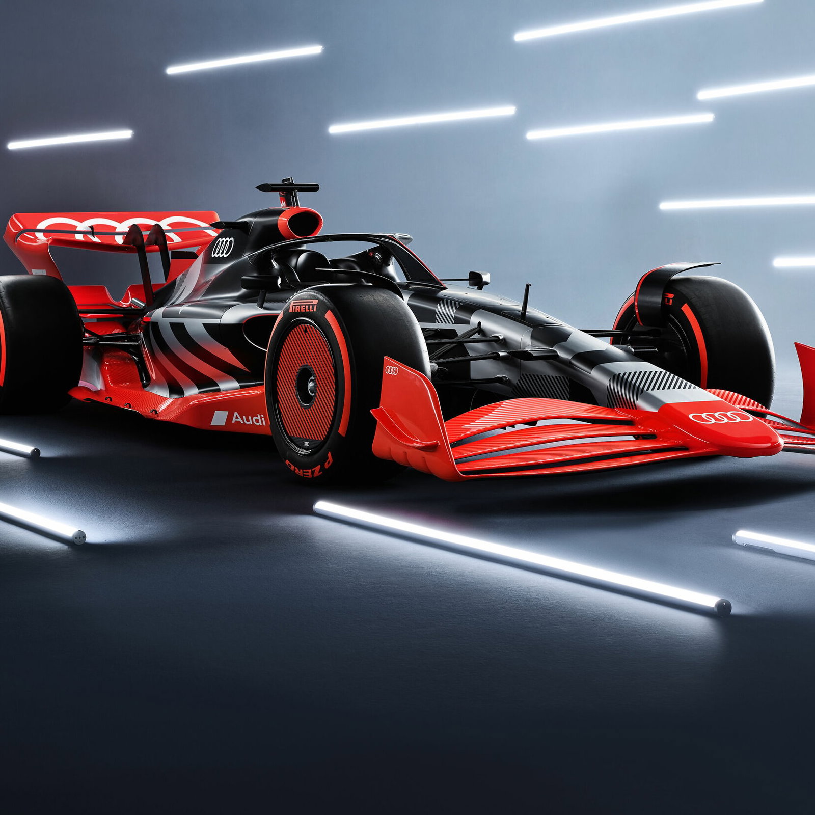 Audi livery on 2026 F1 show car