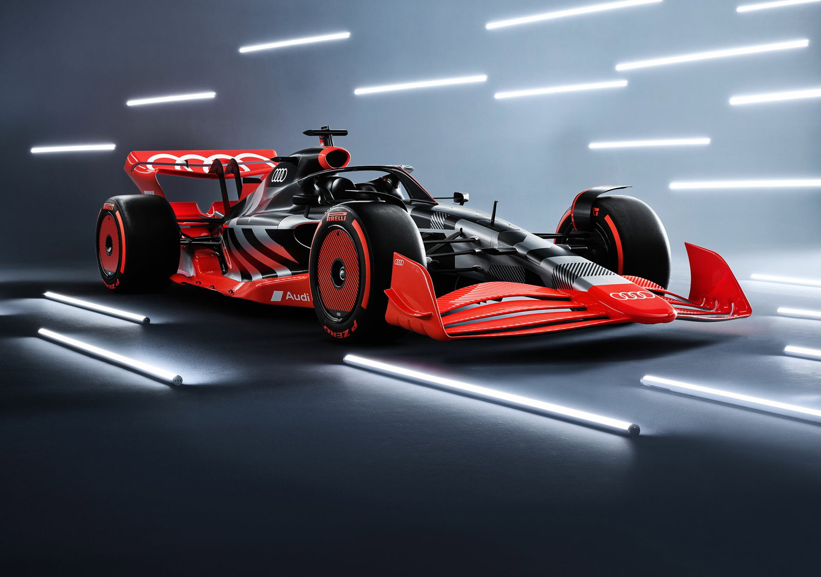 Audi livery on 2026 F1 show car