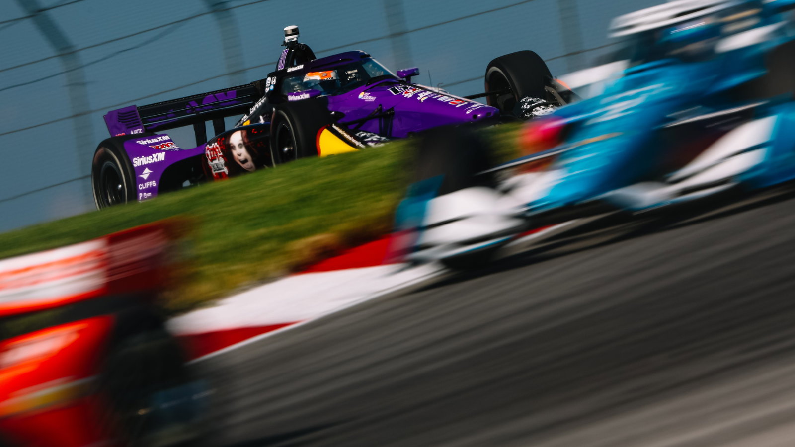 Felix Rosenqvist in his Ozzy Osbourne/Black Sabbath inspired livery.