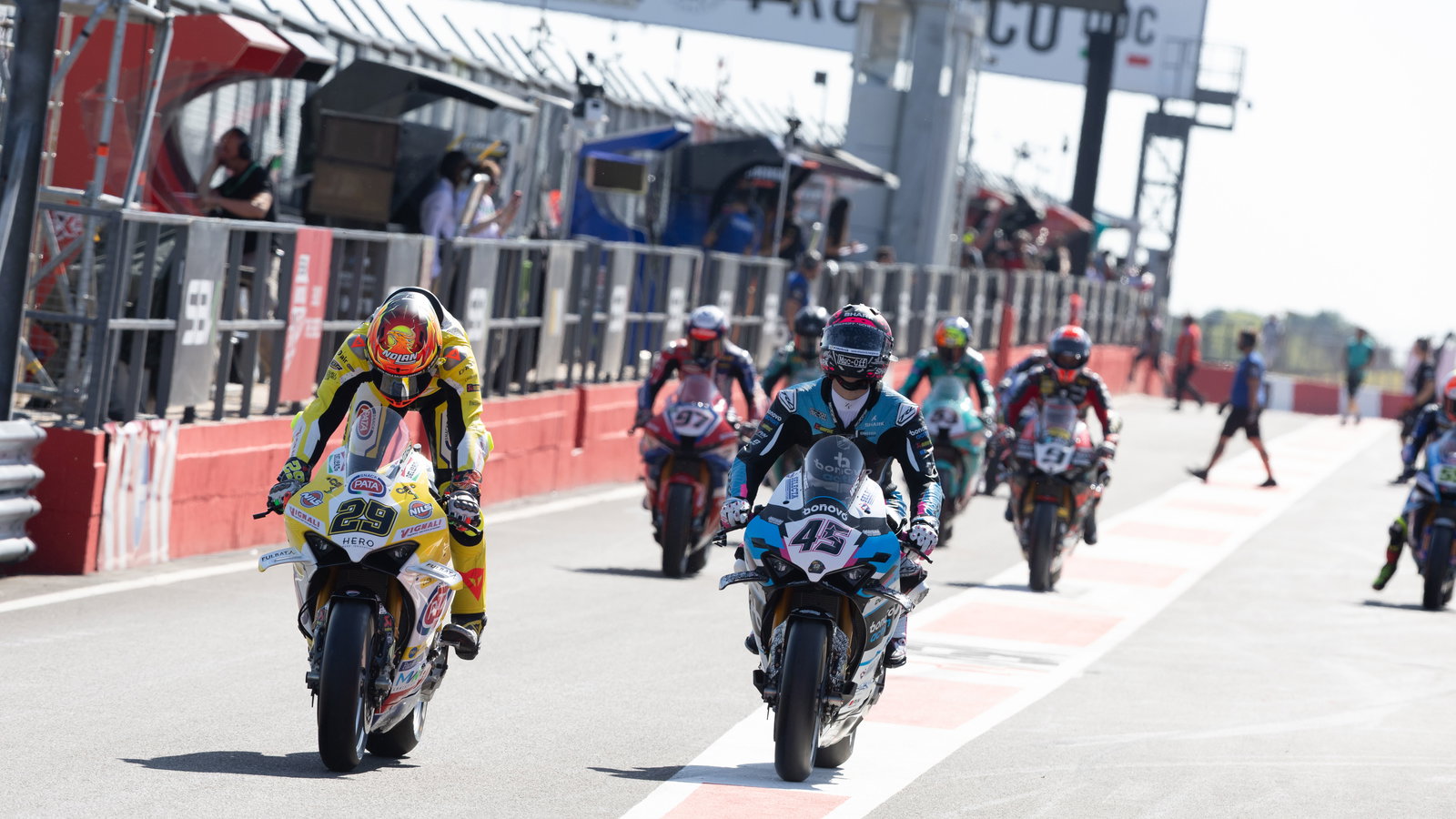 Andrea Iannone, Scott Redding, 2025 UK WorldSBK. Credit: Gold and Goose.