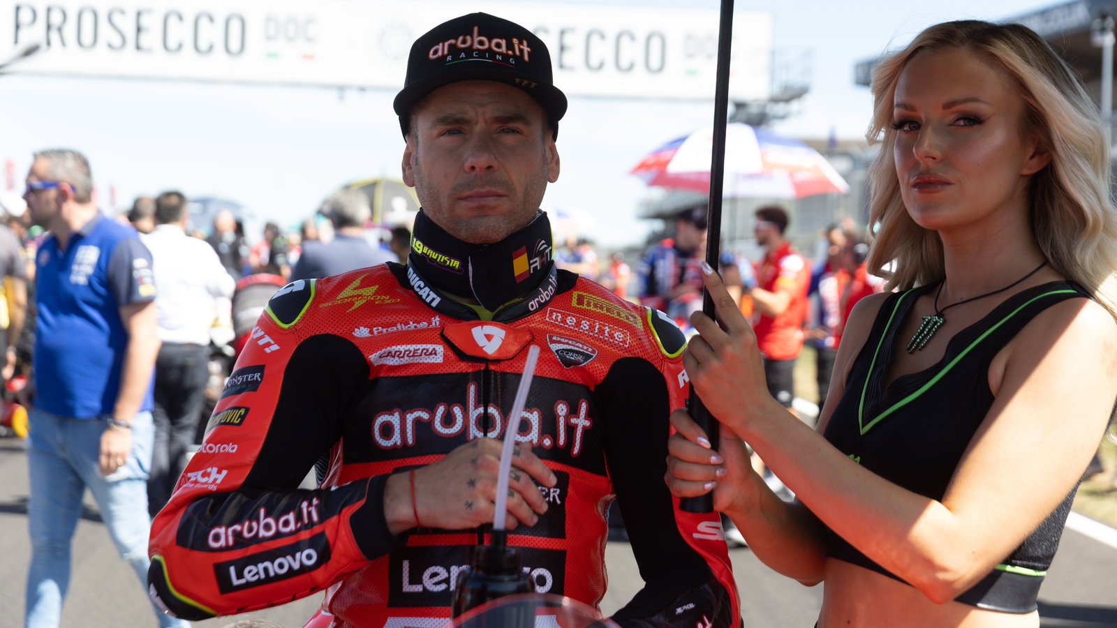 Alvaro Bautista, 2025 UK WorldSBK, grid. Credit: Gold and Goose.