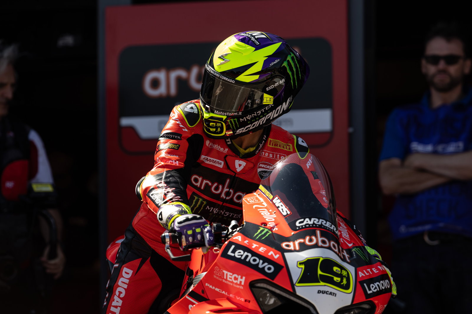 Alvaro Bautista, 2025 UK WorldSBK, pit lane. Credit: Gold and Goose.