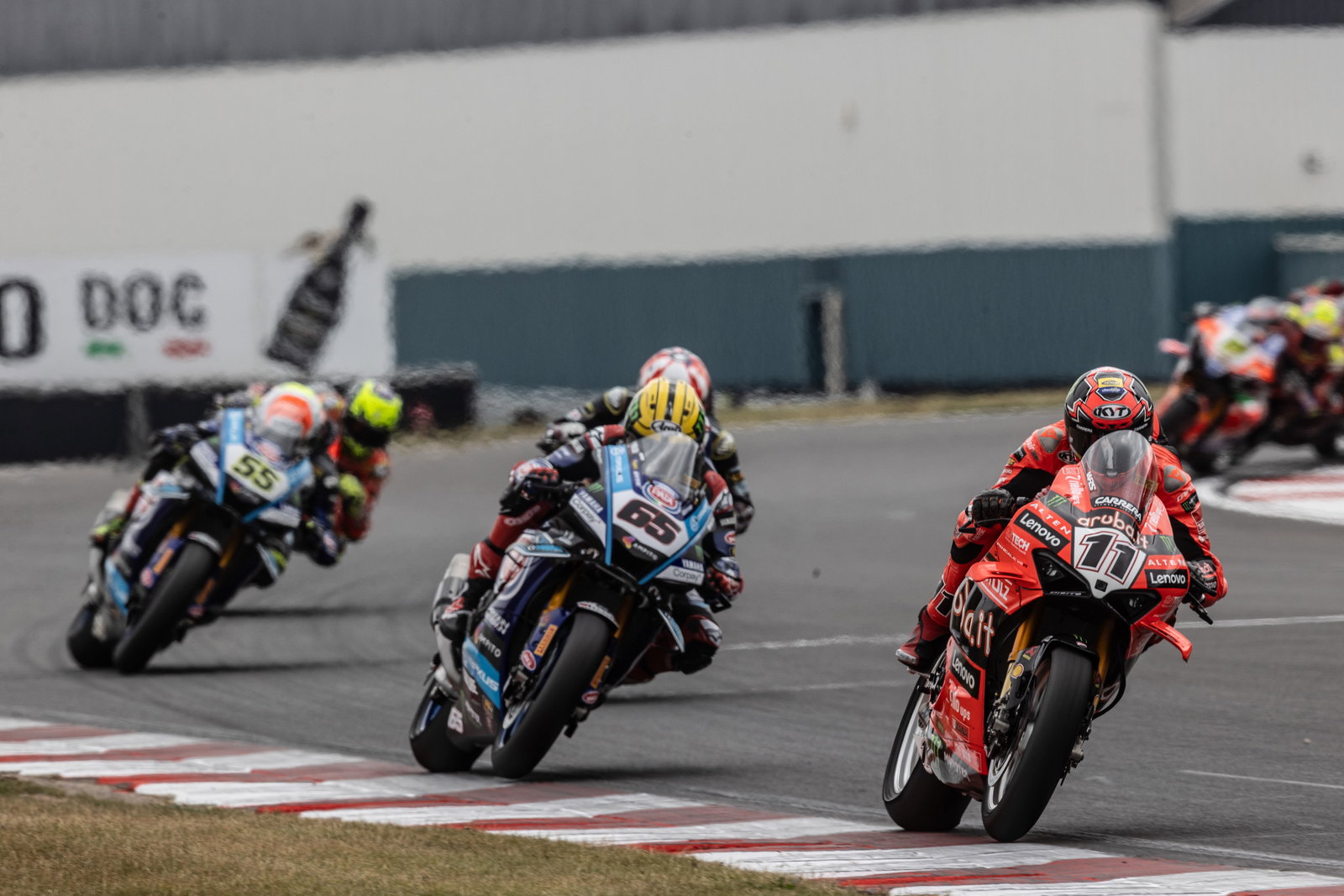 Nicolo Bulega, Jonathan Rea, 2025 UK WorldSBK. Credit: Gold and Goose.