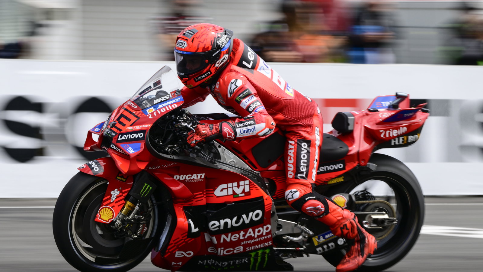 Marc Marquez, 2025 MotoGP Czech Grand Prix, practice start. Credit: Gold and Goose.