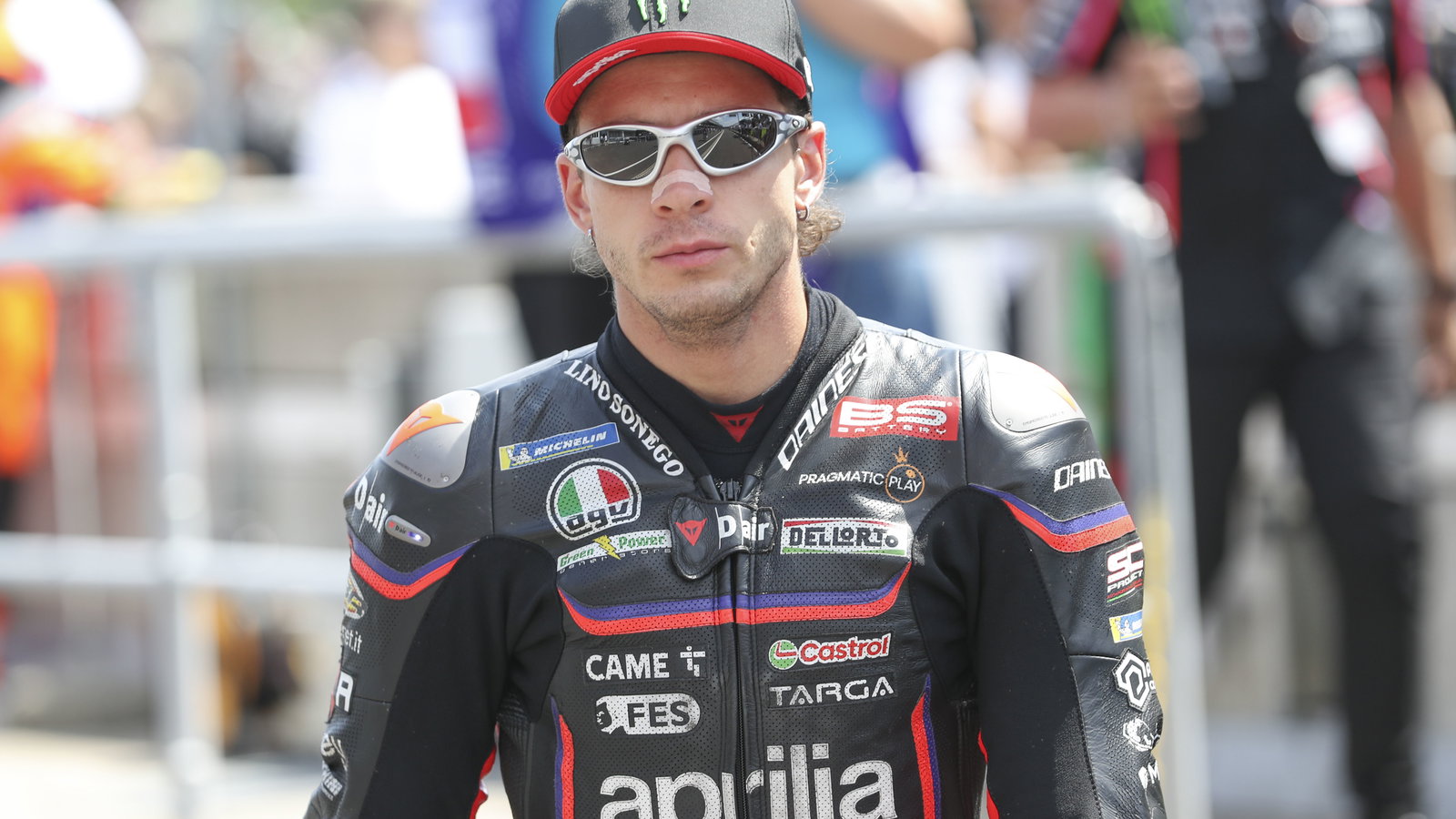 Marco Bezzecchi, 2025 MotoGP Czech Grand Prix, pit lane. Credit: Gold and Goose.