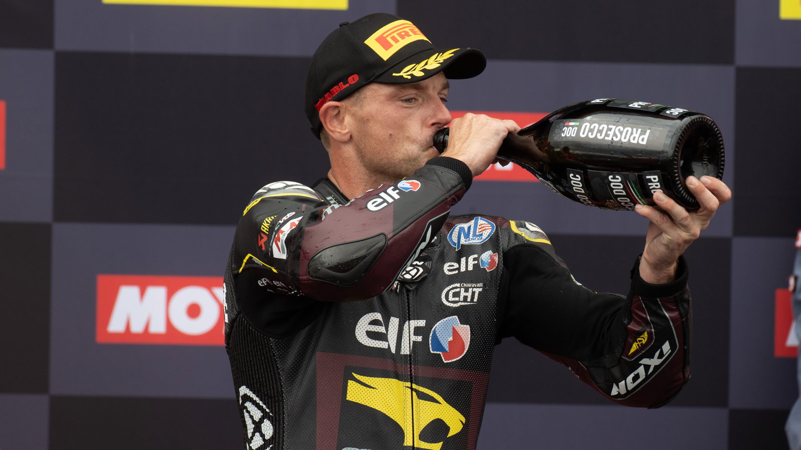 Sam Lowes, 2025 Hungarian WorldSBK, podium. Credit: Gold and Goose.