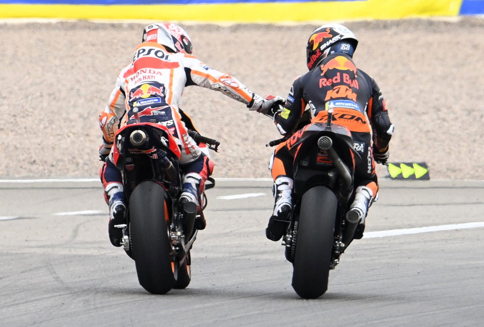 Marc Marquez, Oliveira, 1st and 2nd, 2021 German MotoGP